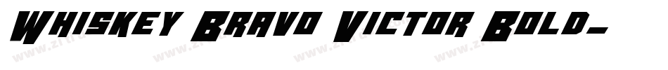 Whiskey Bravo Victor Bold字体转换